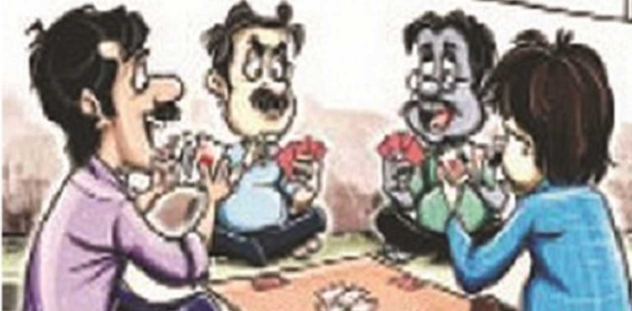 थाना तेन्दुकोना में जुआ एक्ट के तहत कार्यवाही.  - CG Sandesh