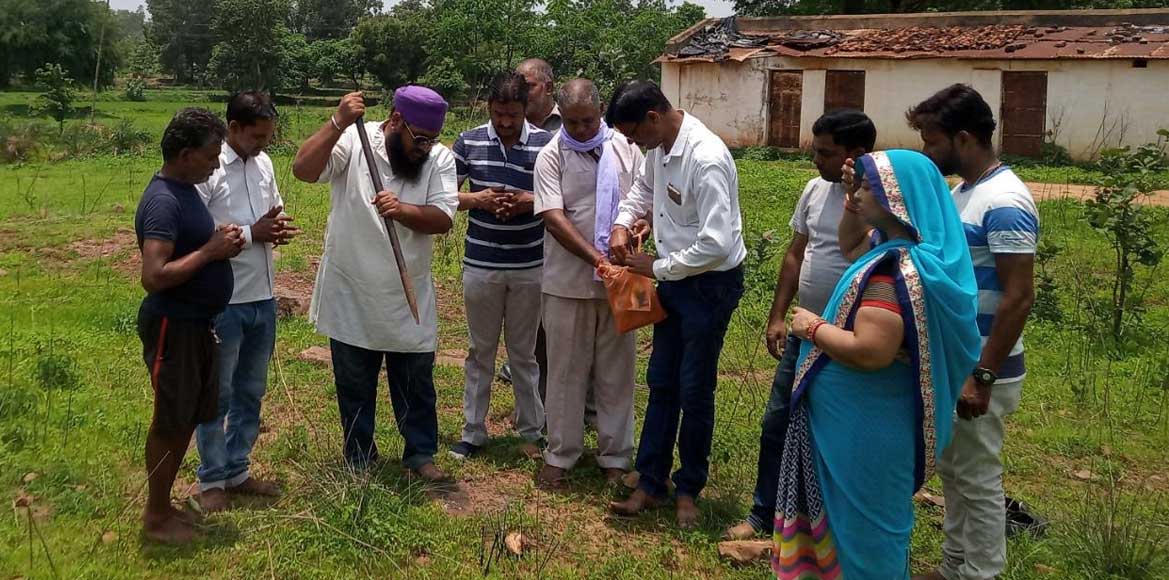 कलार समाज के समुदायिक भवन निर्माण हेतु किया गया भूमि पूजन. - CG Sandesh