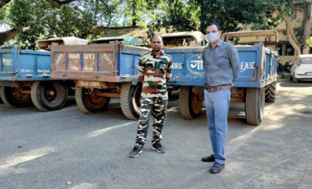 तहसीलदार राकेश वर्मा की रेत माफ़ियाओं की मंसूबों पर ताबड़तोड़ कार्रवाई...आज अवैध परिवहन करने वाले 5 ट्रैक्टरों को किया थाने के हवाले....