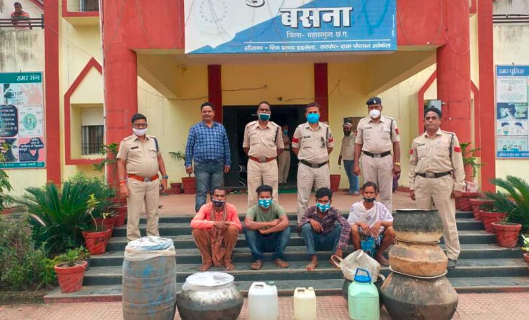कटेल नाला के किनारे से 155 लीटर हाथ भठ्ठी महुआ शराब जप्त - CG Sandesh