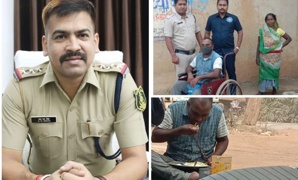 पुलिस की मानवता और सेवा भाव का आज एक और उदाहरण, एक दिव्यांग की मदद करके सुरक्षित घर पहुँचाया,रास्ते मे खाने पीने की व्यवस्था की...