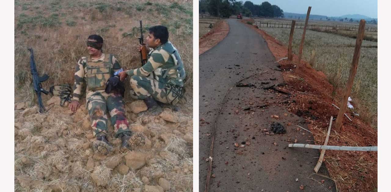 नक्सलियों ने किया आईडी ब्लॉस्ट, एक जवान घायल