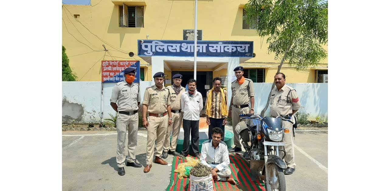 5 किलो गांजा जप्त  - CG Sandesh