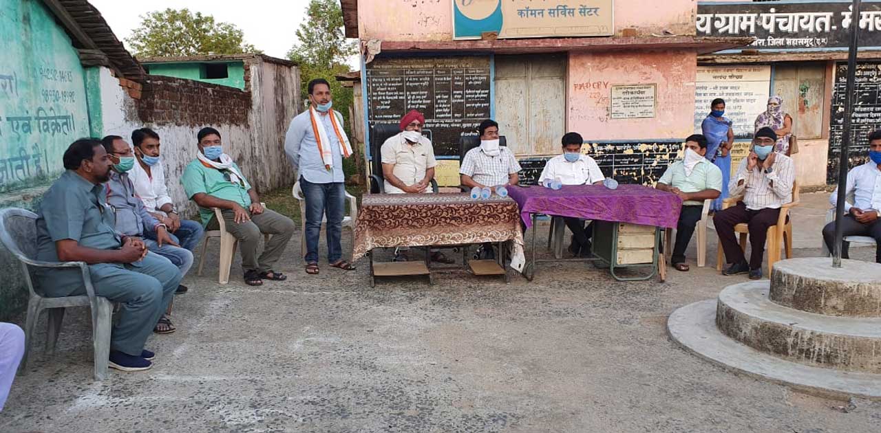 बसना विधायक ने लिया ओलावृष्टि का जायजा - CG Sandesh