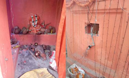 रायगढ़ के चोरों को नही है भगवान का भी ख़ौफ़..! हनुमान मंदिर का ताला तोड़कर अज्ञात चोरों ने मंदिर में रखे दान पेटी की चोरी कर फरार.... 