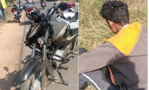 अचानक दो बाइक सवारों की भिड़ंत से आई गंभीर चोट