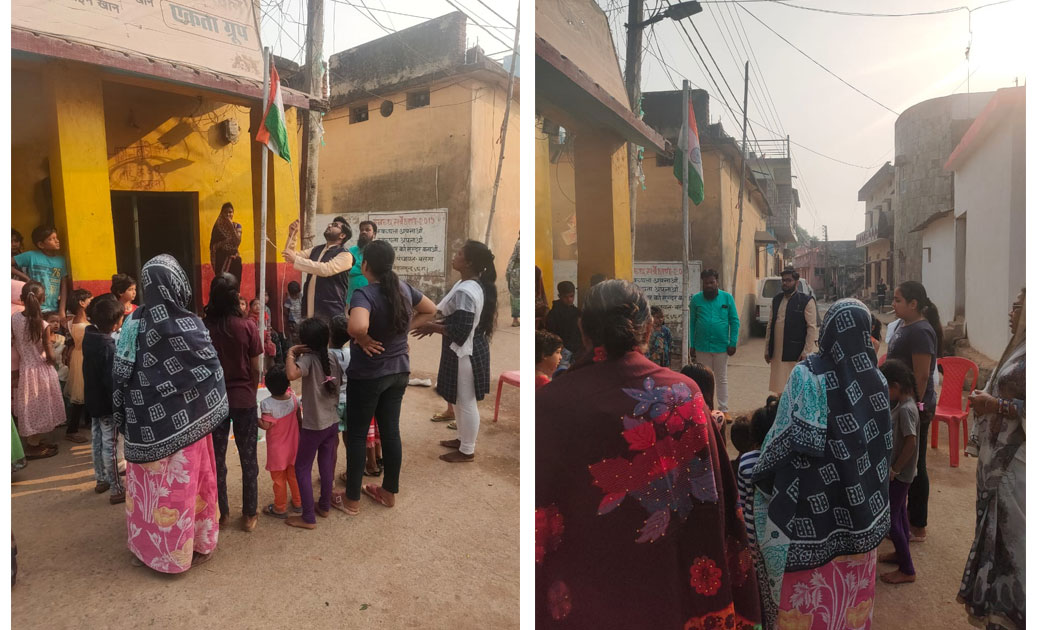 वार्ड नं 8 में विकास वाधवा ने किया ध्वजारोहण.. - CG Sandesh