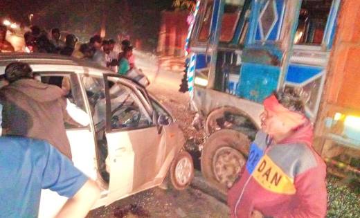 महासमुन्द: कार और ट्रक में भिडंत से कार सवार की मौत 