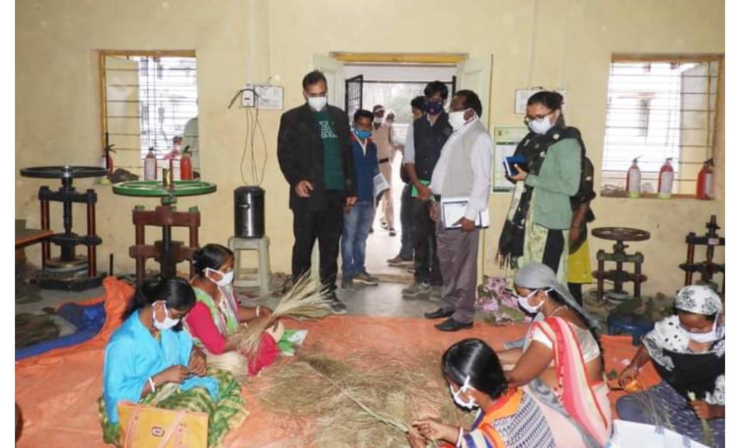 धरमजयगढ़ में महिलाएं सवई घास से बना रही आकर्षक बास्केट ,फ्लावर पॉट डाइनिंग टेबल...कलेक्टर हुवे प्रभावित.! कहा निरीक्षण कर कहा बढ़ाएं जाए रिटेल काउंटर...