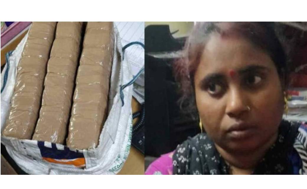 50 हज़ार के गांजा समेत ओडिशा की महिला पकड़ाई