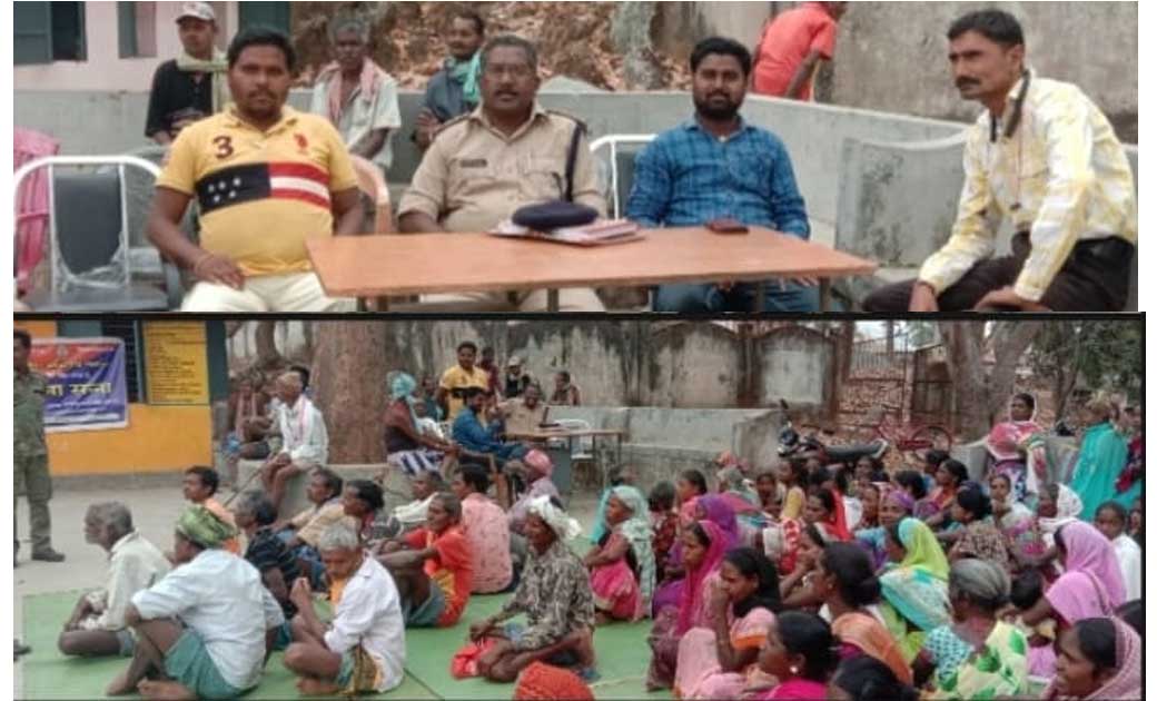 जशपुर : ग्राम पंचायत डूमर कोना में लगाया गया चलित थाना
