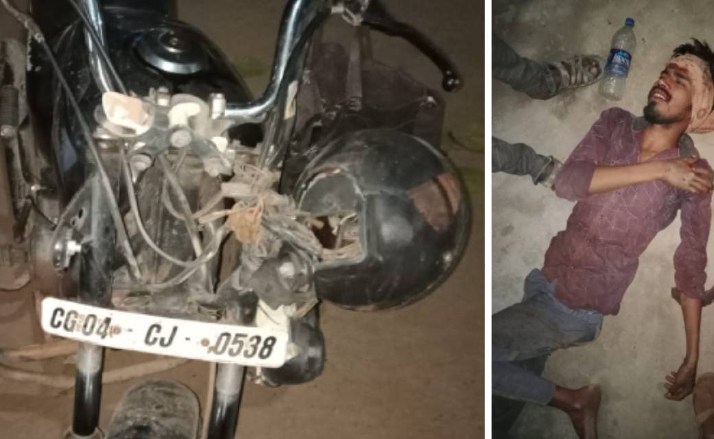 बागबाहरा : मवेशियों के कारण बाइक सवार हुए घायल ,मौके पर पहुंची आपातकाल सेवा वाहन 112