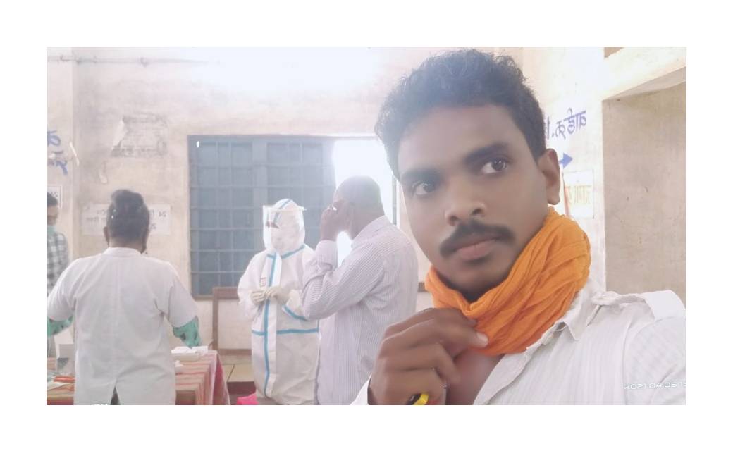 युवा सेना जिला अध्यक्ष कांकेर खेमलाल माहला ने  करवाया कोरोना... - CG Sandesh