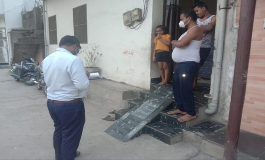 घर से बाहर निकलने वाले होम आइसोलेटेड मरीज का कटा 5 हजार रुपये का चालान....