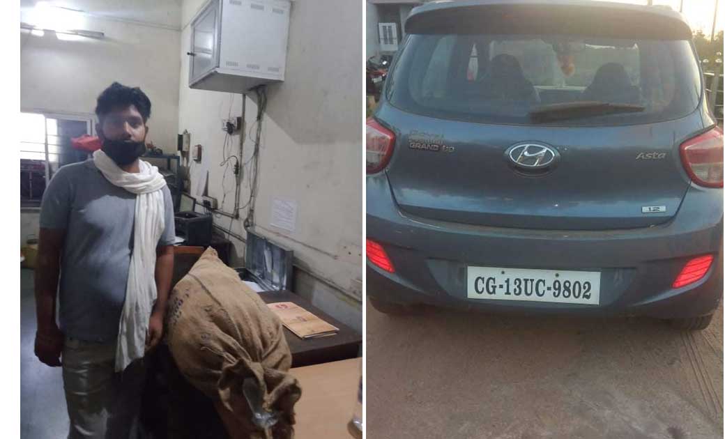 मुख़बिर से सूचना मिलने पर पूंजीपथरा पुलिस की कार्यवाही,एक-एक लीटर वाली 65 पैकेट महुआ शराब जप्त....