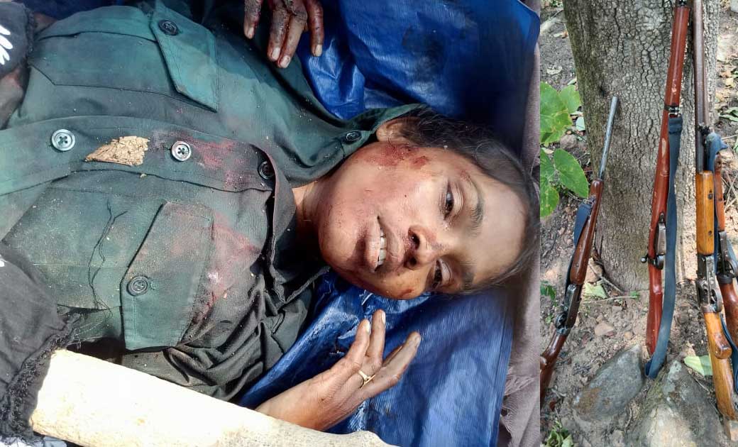  जिला कोंडागांव थाना धनोरा क्षेत्रांतर्गत भण्डारडीह पहाड़ी में पुलिस और नक्सलियों के बीच हुई मुठभेड़, सुरक्षाबलों ने  मुठभेड़ में 02 नक्सली को किया ढेर। मारे गये नक्सलियों का शव  बरामद।