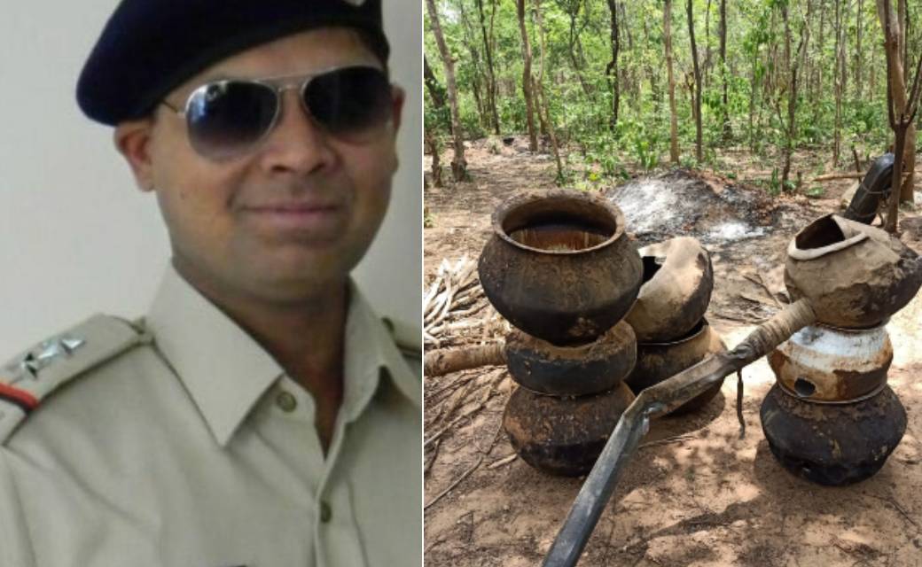 आबकारी निरीक्षक अनिल बंजारे की अवैध शराब पर बड़ी कार्यवाही...पकड़ाया 300 लीटर शराब 5000 किलो का महुवा पाश...