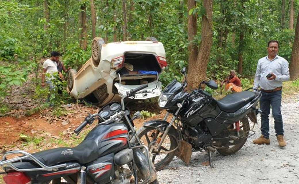 जशपुर जिला कुनकुरी रनपुर मुख्य मार्ग पर फिर हुआ हादसा । 
