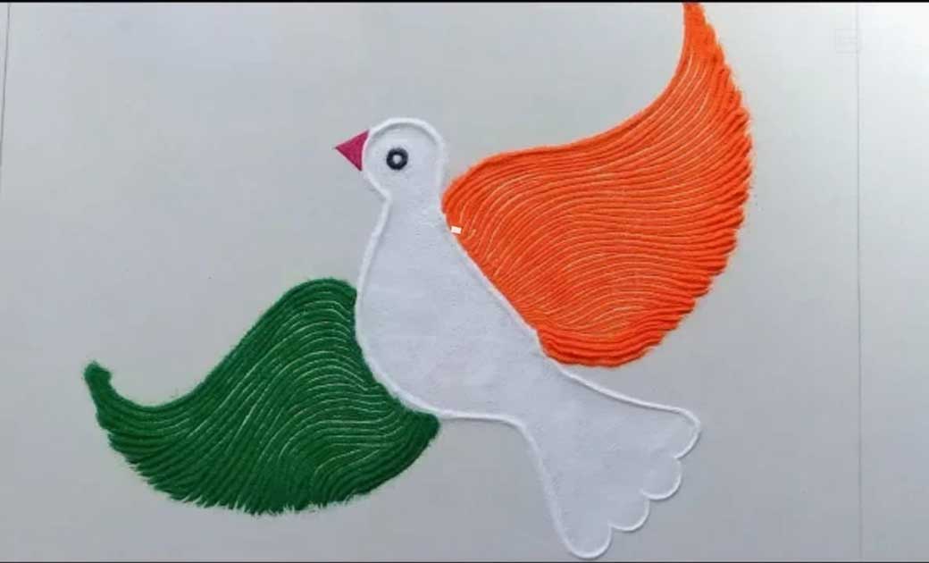 स्वतंत्रता दिवस की पूर्व संध्या पर तिरंगा बनाओ प्रतियोगिता संपन्न