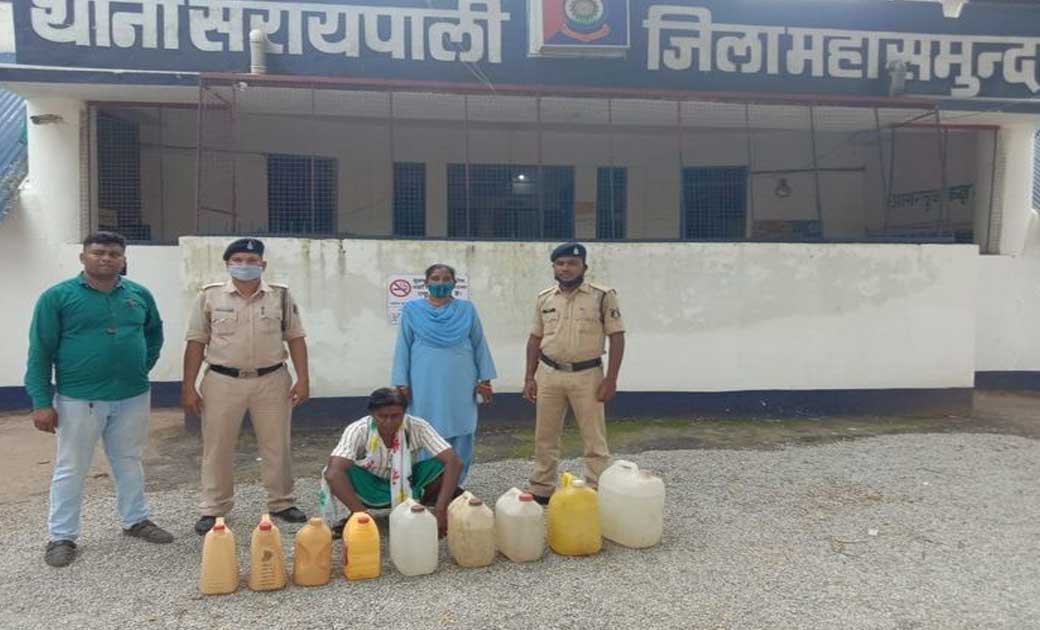 सरायपाली : 85 लीटर  महुआ शराब के साथ एक गिरफ्तार.