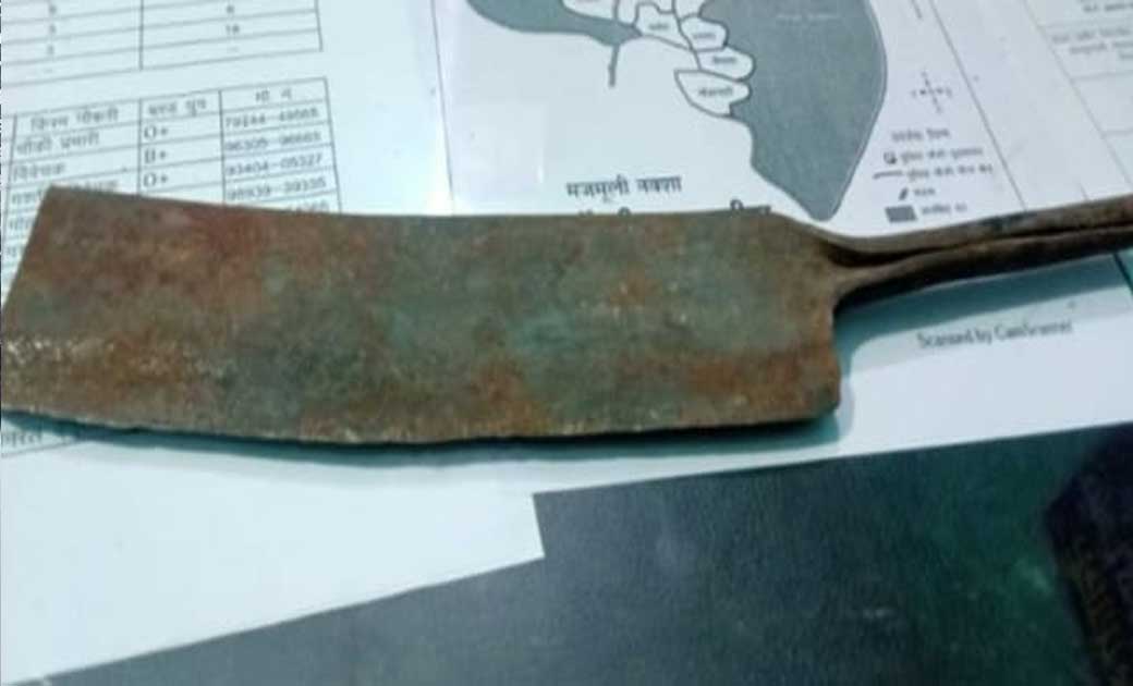 सारंगढ़ क्षेत्र में लोहे का कत्ता लेकर घुम रहे युवक पर आर्म्स... - CG Sandesh