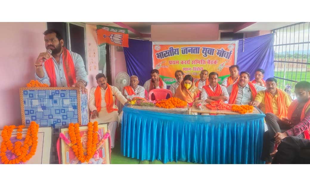 भारतीय जनता युवा मोर्चा गोंड़खमहि मण्डल के प्रथम कार्यसमिति बैठक गोंड़खमहि मण्डल के ग्राम डिंडौरी में आयोजित किया गया।
