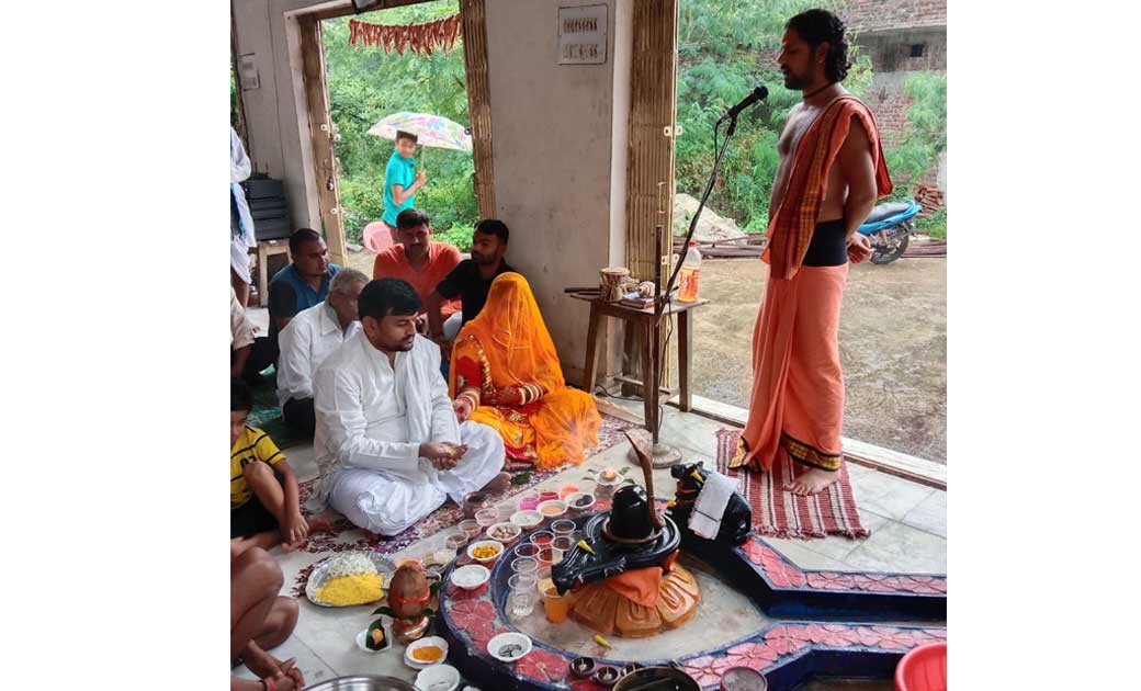 विश्व शांति के लिए किया महारूद्रभिषेक व अखण्ड रामायण पाठ - CG Sandesh