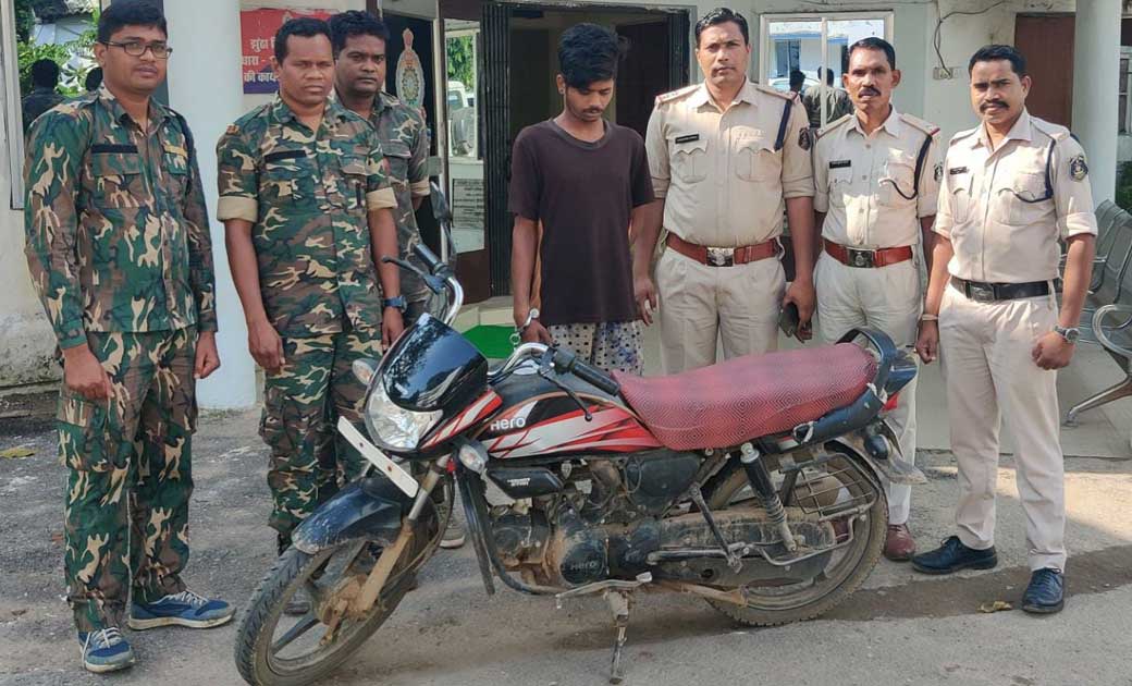 मोटर साइकिल की चोरी करने वाला आरोपी गिरफ्तार
