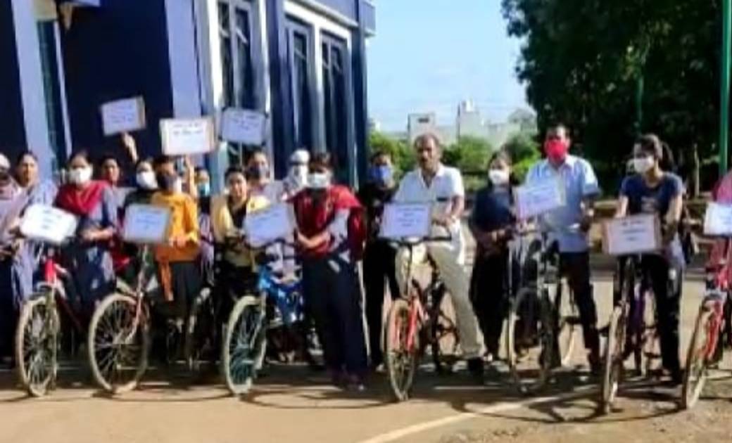 सायकिल रैली से हुआ राष्ट्रीय पोषण माह का शुभारंभ - CG Sandesh