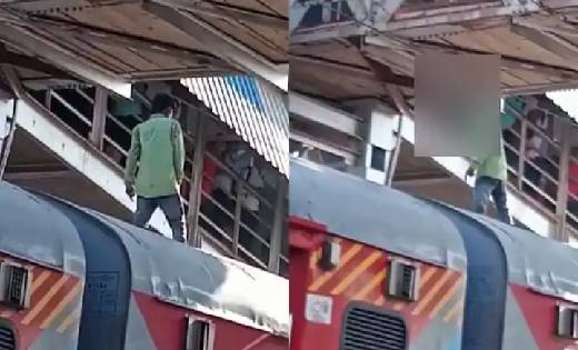 ट्रेन के डिब्बे पर चढ़कर युवक ने छुआ हाईटेंशन तार, बुरी तरह ... - CG Sandesh