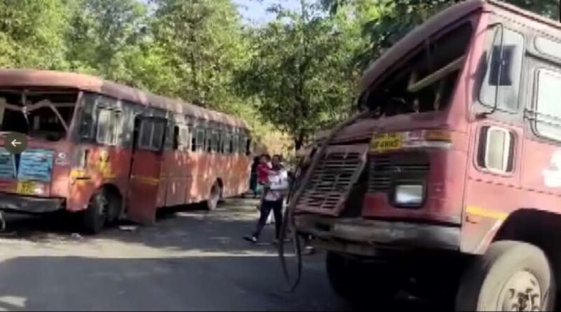 हादसे में 20 यात्री घायल...दो बसों की आपस में हुई भीषण टक्कर - CG Sandesh