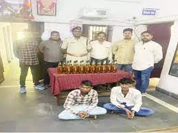  GRP ने शराब तस्करी करते दो युवकों को किया गिरफ्तार... - CG Sandesh