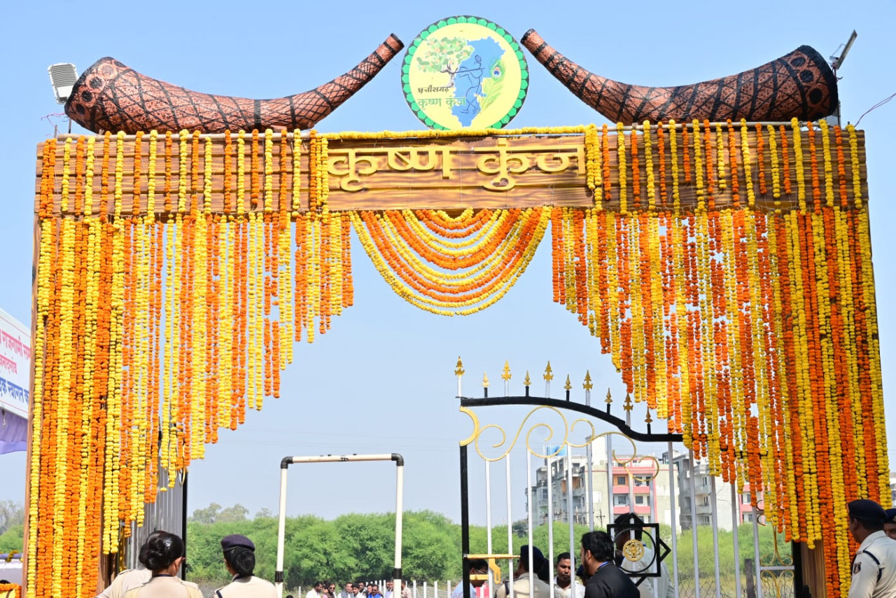 CM बघेल ने किया कृष्ण कुंज का लोकार्पण - CG Sandesh