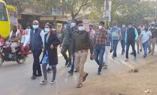 सरायपाली एसडीएम नम्रता जैन के द्वारा  फ्लैग मार्च का आयोजन  - CG Sandesh