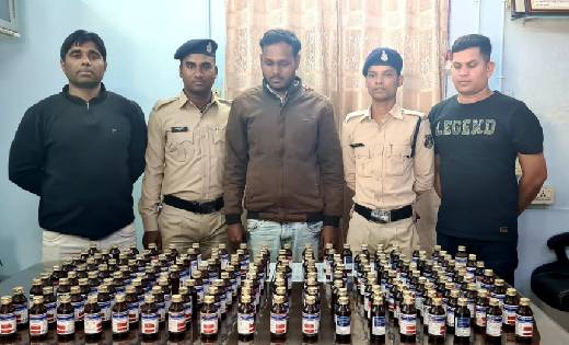 भारी मात्रा में नशीली सिरप के साथ युवक गिरफ्तार - CG Sandesh
