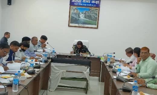 कलेक्टर ने राजस्व अधिकारियों की ली समीक्षा बैठक