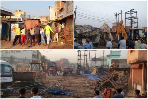 संडे मार्केट पर निगम की सख्त कार्रवाई, हटाये गए सड़क पर लगे द... - CG Sandesh
