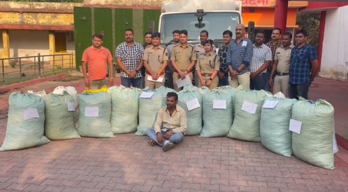 पशु चारा की आड़ में महीनों से कर रहा था गांजा की तस्करी, 41 ... - CG Sandesh