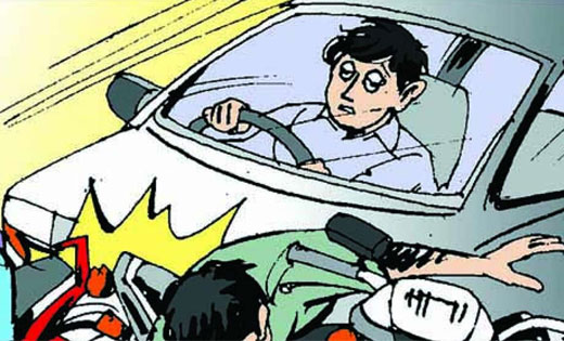सरायपाली : तेज रफ़्तार कार के ठोकर से बाइक सवार की मौत.