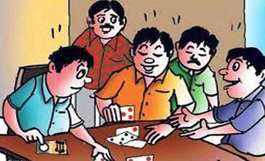 तेन्दुकोना : काट पत्ती नामक जुआ खेलते 03 पकडाए.
