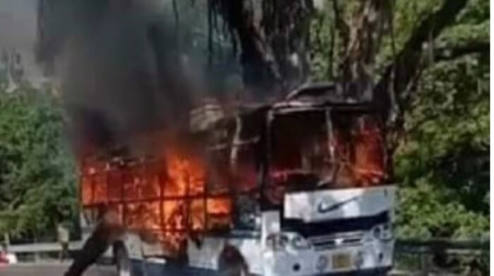 ब्रेकिंग : चलती बस में लगी भीषण आग, 4 यात्री की दर्दनाक मौत,... - CG Sandesh