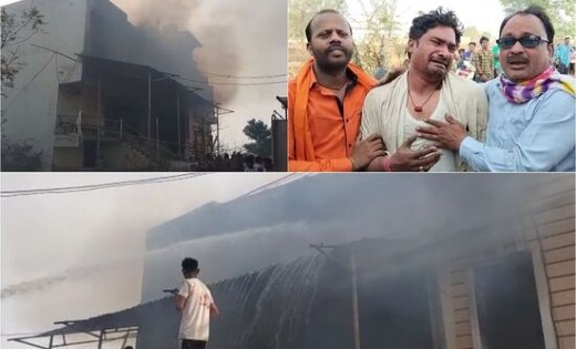 ब्रेकिंग : शॉर्ट सर्किट से दूकान में लगी भीषण आग, करोड़ों का ... - CG Sandesh