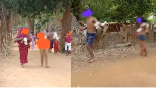 प्यार करने की मिली सजा... प्रेमी-प्रेमिका को लकड़ी से बांधकर... - CG Sandesh