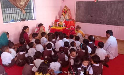बसना : सरस्वती शिशु मंदिर में भगवान श्री गणेश के मूर्ति की स... - CG Sandesh