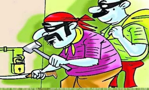 बसना : सूने मकान का ताला तोड़कर टीवी व धान की चोरी