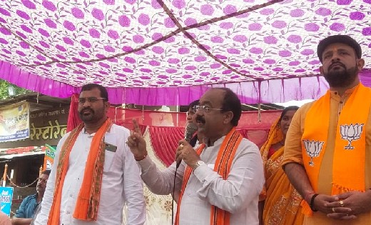 बीजेपी प्रदेश अध्यक्ष अरुण साव का जायका रेस्टोरेंट कारिआम में भव्य स्वागत 