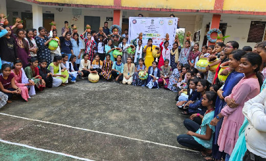 सरायपाली : बलौदा कॉलेज में निकाली गयी अमृत कलश यात्रा - CG Sandesh