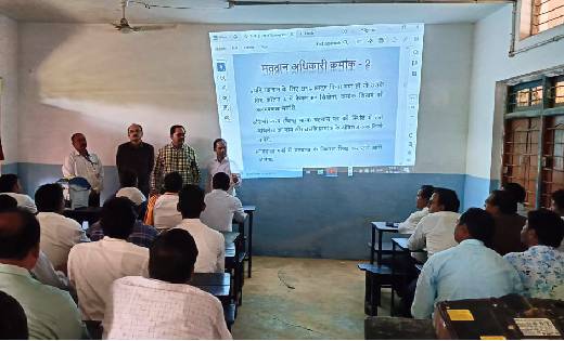 सरायपाली विकासखंड में शांतिपूर्ण मतदान के लिए प्रशिक्षण दिया... - CG Sandesh