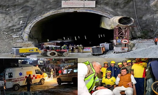 Uttarkashi Tunnel Rescue : उत्तरकाशी के सिल्क्यारा टनल में फ... - CG Sandesh