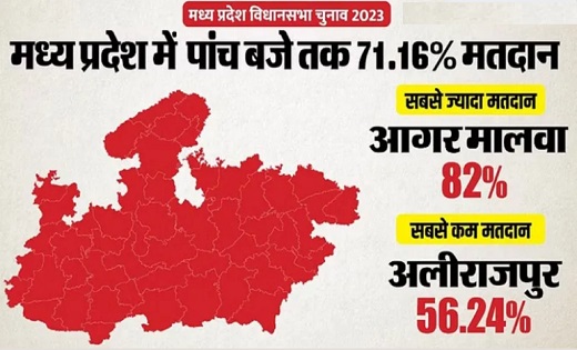 MP Election Live: शाम पांच बजे तक 71.16% मतदान; नरेंद्र तोमर... - CG Sandesh